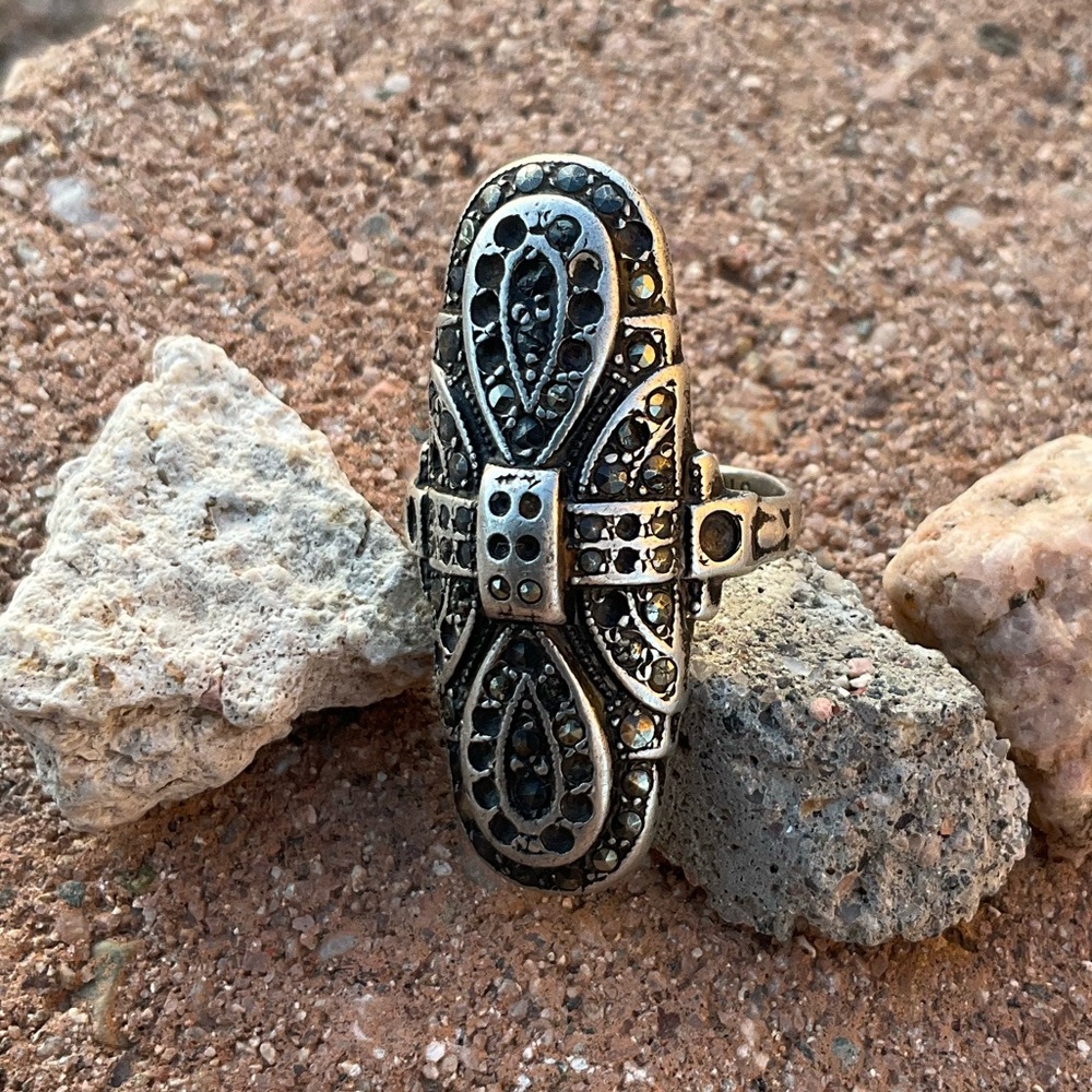 Sterling Silver Filigree Ring - Picture 2 of 6